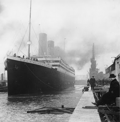 Photo:  The Titanic before sailing.